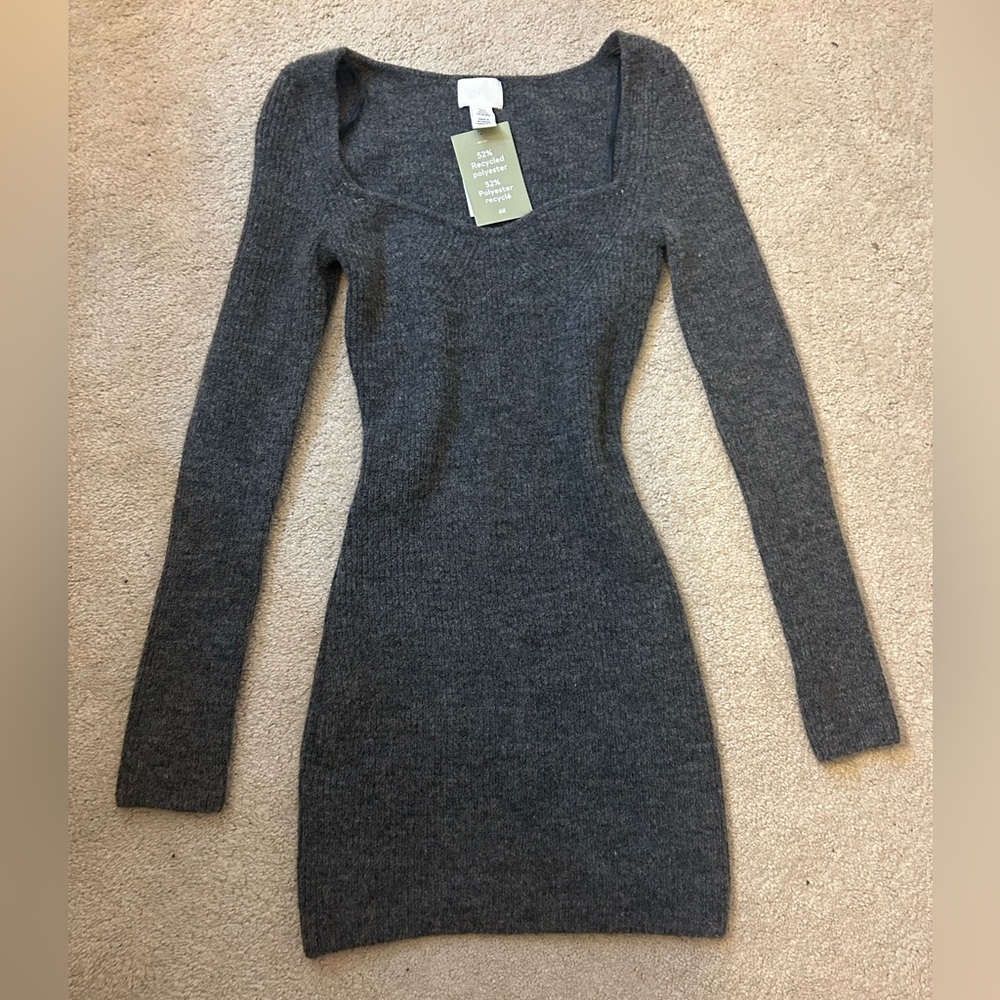 H&M grey sweater dress